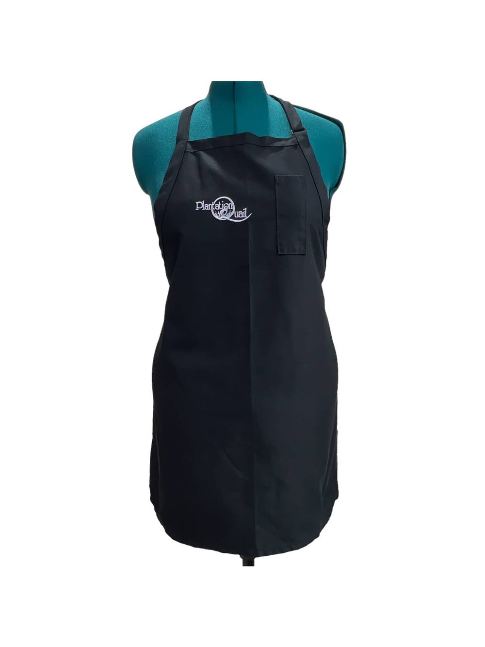 Plantation Quail All Purpose Kitchen Bib Apron Black